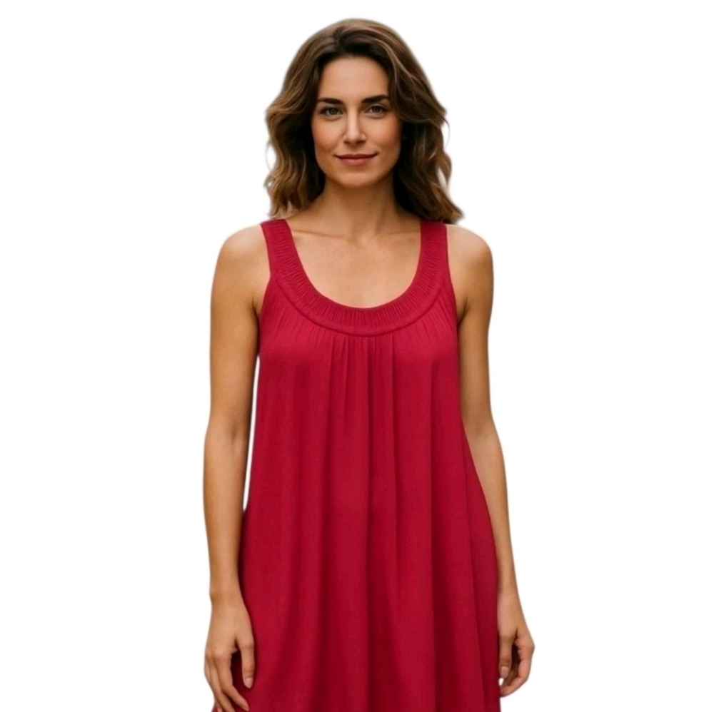 Maggy London Lined Sleeveless Scoop Neck Knee Length Balloon Bottom Dress Size 8